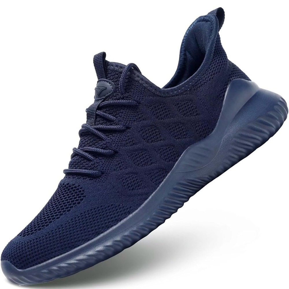 Men’s Navy Knit Athletic Sneakers NEW!! - Picture 2 of 5